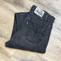 90's【USA製】【LEVI'S】【シルバータブ】【リーバイス】straight & narrow【ブラック】【W33】黒 デニムパンツ 33x32 