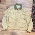 画像1: 80's~【L.L.Bean 】【L.L.ビーン】ビンテージ【ベージュ×襟緑コーデュロイ】【フォレストキーパージャケット】【サイズXL】<br> (1)