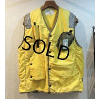 【デッドストック】80's ビンテージ【U.S.NAVY】【ライフプリザーバーベスト】【黄色】【デッキベスト】【サイズＭ】 