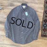 90’ｓ〜【ビンテージ】【エディーバウアー】【紺ｘ白】ギンガムチェック柄【コットンボタンダウンシャツ】【サイズＳ】 