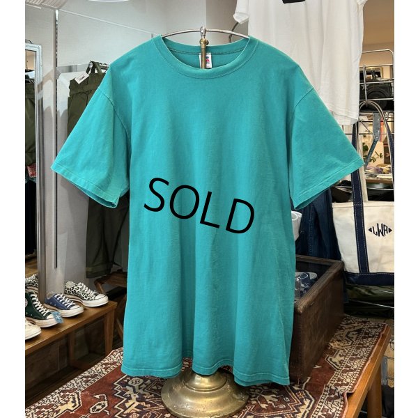 画像1: 90’s【USA製】【Russell】【ラッセル】【エメラルドグリーン】無地【Tシャツ】【サイズXL】 