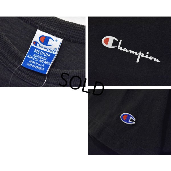 画像2: 【〜90's】【USA製】【ビンテージ】【チャンピオン】【Champion】胸ロゴプリント【黒】【プリントTシャツ】【サイズM】 