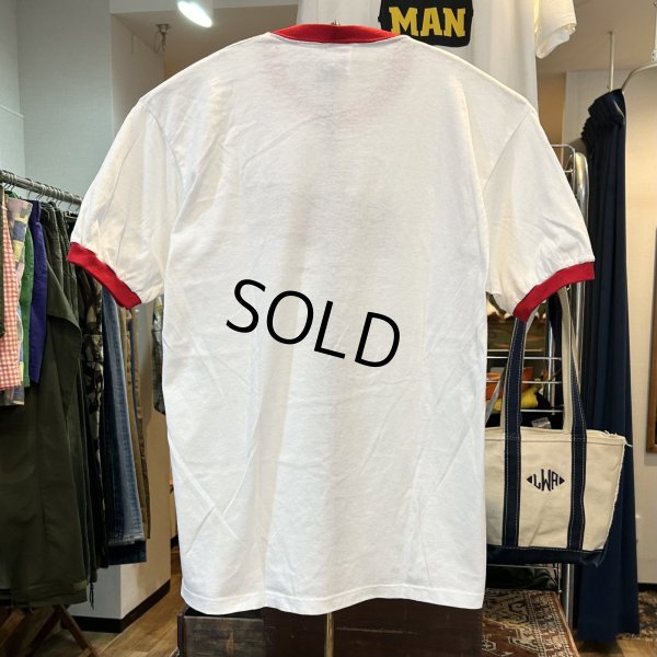画像3: 90's【USA製】ビンテージ【ジャージーズ】【JERZEES】MARKLIN 汽車【白ｘ赤】【リンガーＴシャツ】【サイズＸＬ】 