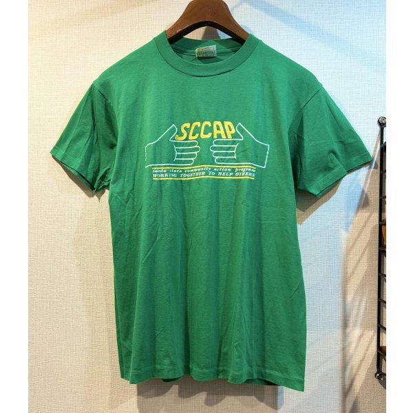 画像1: 【~90's】【USA製】【ビンテージ】【Hanes】ヘインズ【SCCAP】緑【Tシャツ】【サイズL】 