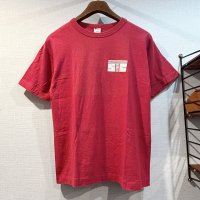 【80's】【USA製】【ビンテージ】【チャンピオン】【Champion】STC【赤】【Tシャツ】【サイズL】 