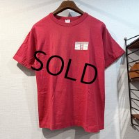 【80's】【USA製】【ビンテージ】【チャンピオン】【Champion】STC【赤】【Tシャツ】【サイズL】 
