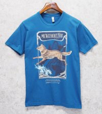 【USA製】ビンテージ【american apparel】【青】【Me without You】【キツネ】Tシャツ【サイズM】 
