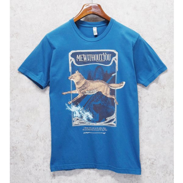 画像1: 【USA製】ビンテージ【american apparel】【青】【Me without You】【キツネ】Tシャツ【サイズM】 