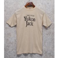 【80's~】【USA製】【ビンテージ】【Bantam】バンタム【ベージュ】【DISCOVER YUKON JACK】【Tシャツ】【サイズL】 