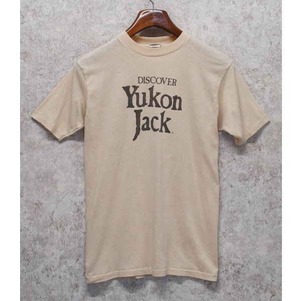 画像1: 【80's~】【USA製】【ビンテージ】【Bantam】バンタム【ベージュ】【DISCOVER YUKON JACK】【Tシャツ】【サイズL】 
