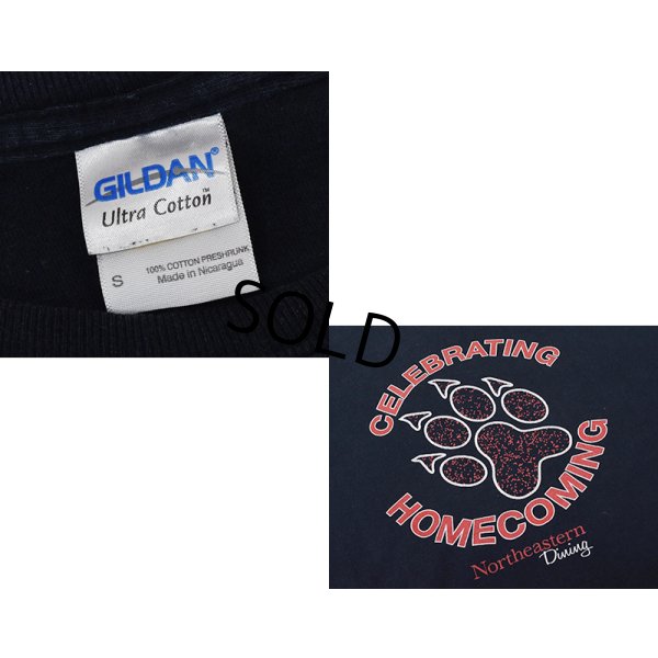 画像2: ビンテージ【GILDAN】【ギルダン】【CELEBRATING HOMECOMING】【黒】【肉球プリント】【Tシャツ】【サイズS】 