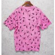 画像3: 90's~ USA製 ビンテージ【GECKO HAWAII】ゲッコーハワイ【ヤモリ】【ピンク×黒プリント】総柄【 Tシャツ】【サイズXL】<br> (3)