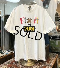 90's【USA製】【ビンテージ】【Lee】リー【FIXIT MAN】【ツール】プリント【白】Tシャツ【サイズＸＬ】 