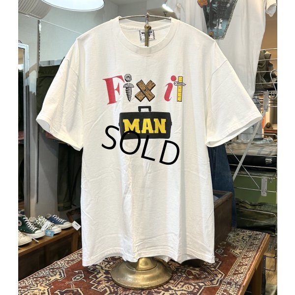 画像1: 90's【USA製】【ビンテージ】【Lee】リー【FIXIT MAN】【ツール】プリント【白】Tシャツ【サイズＸＬ】 