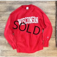 90’ｓ USA製 ビンテージ【Champion】チャンピオン【リバースウィーブ】WISCONSIN【赤】【スウェット】【サイズXL】 