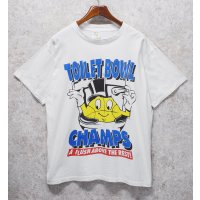 90's ビンテージ【GUS MACKER】【TOILET BOWL CHAMPS】白【 Tシャツ】【サイズXL】 