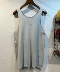 【90's】【USA製】【ビンテージ】【チャンピオン】【Champion】胸ロゴプリント【グレー】タンクトップ【サイズL】 