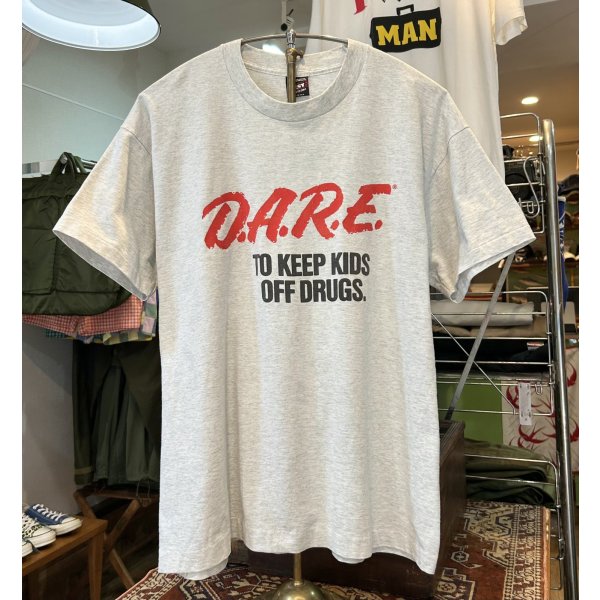 画像1: 90's【USA製】ビンテージ【SCREEN STARS】スクリーンスターズ シングルステッチ【D.A.R.E.】グレー【Tシャツ】【サイズXL】 