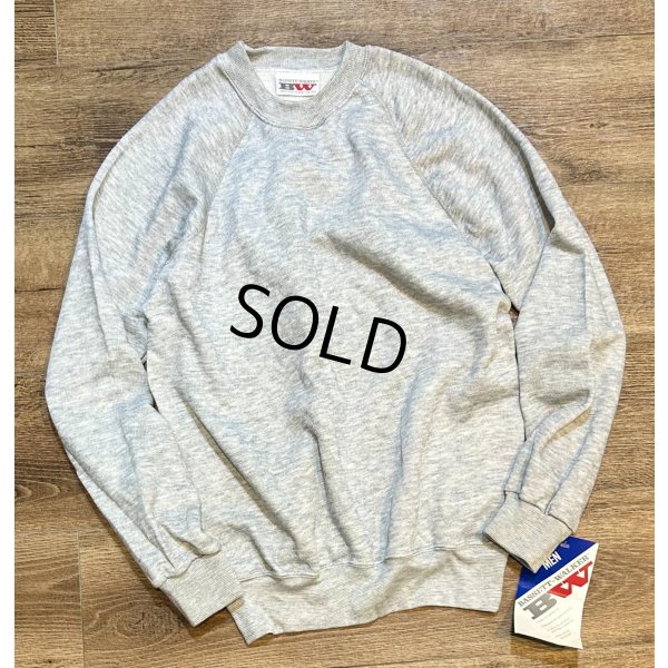 画像1: デッドストック【USA製】BW【BASSETT-WALKER】バセットウォーカー ビンテージ グレー【無地】スウェット サイズL 