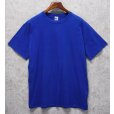 画像1: 90’s【USA製】【Russell】【ラッセル】ブルー【青】無地【コットン】【Tシャツ】【サイズXL】<br> (1)