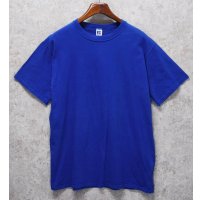90’s【USA製】【Russell】【ラッセル】ブルー【青】無地【コットン】【Tシャツ】【サイズXL】 