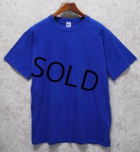 90’s【USA製】【Russell】【ラッセル】ブルー【青】無地【コットン】【Tシャツ】【サイズXL】 