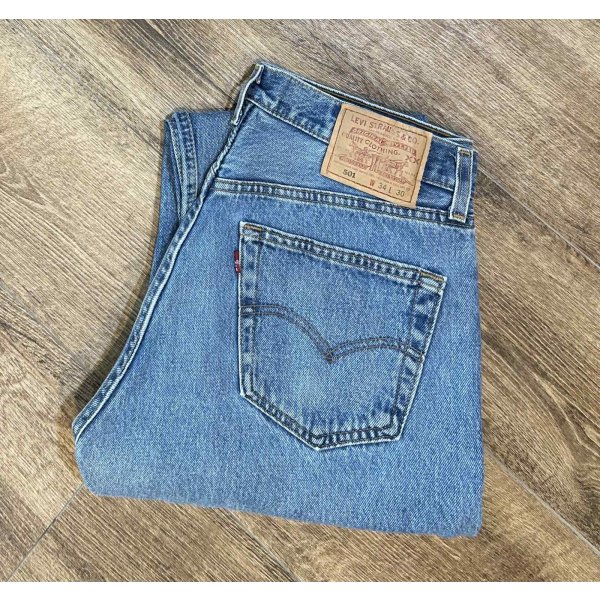 画像1: 90's【ビンテージ】【USA製】【LEVI'S】【リーバイス】【501】【デニムパンツ】【34×30】 