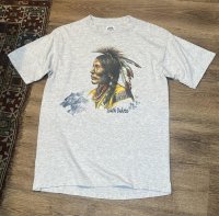 90’s USA製【Eagle】イーグル【ビンテージ】【South Dakota】ネイティブアメリカン 【インディアン】グレー【Tシャツ】 サイズL 