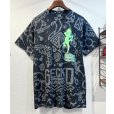画像1: 【デッドストック】【USA製】【GECKO】ゲッコー【HAWAII】【ヤモリ】総柄 黒【Tシャツ】【サイズL】<br> (1)