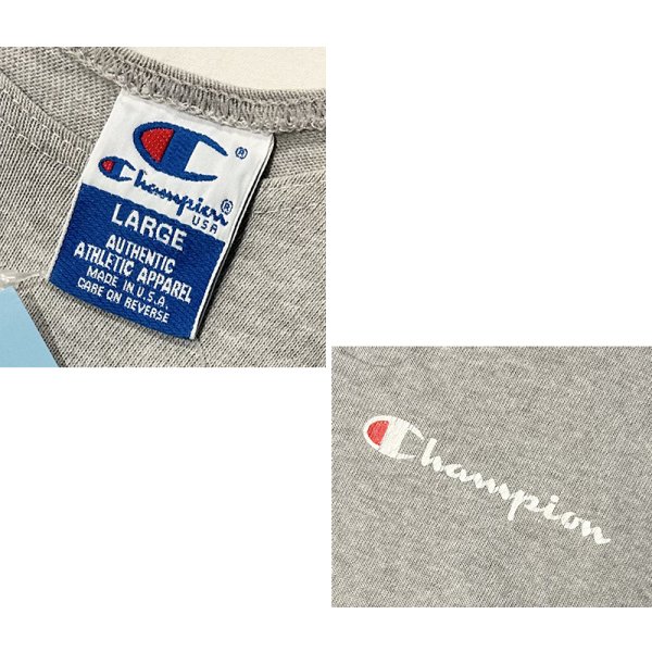画像2: 【90's】【USA製】【ビンテージ】【チャンピオン】【Champion】胸ロゴプリント【グレー】タンクトップ【サイズL】 