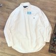 画像1: 90’s【ビンテージ】【RALPH LAUREN】【ラルフローレン】【Big Shirt】【白】コットン【ボタンダウンシャツ】【サイズM】<br> (1)