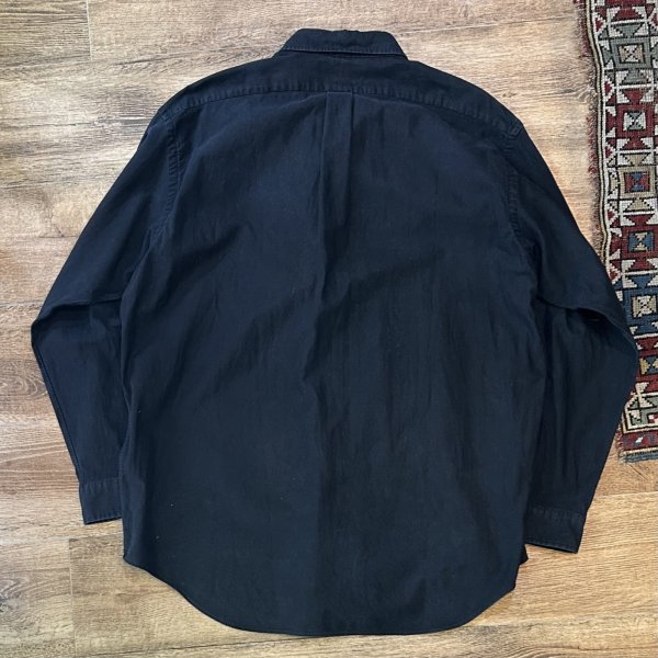 画像3: ビンテージ 【POLO RALPH LAUREN】【ポロラルフローレン】BLAKE【黒】【無地】コットン【ボタンダウンシャツ】【サイズXL】 