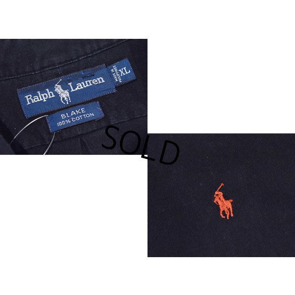 画像2: ビンテージ 【POLO RALPH LAUREN】【ポロラルフローレン】BLAKE【黒】【無地】コットン【ボタンダウンシャツ】【サイズXL】 