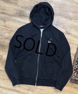 【フレッドペリー】Fred Perry 【黒】ロゴ入り【フルジップパーカー】【サイズL】 
