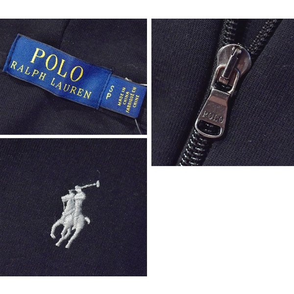 画像2: RALPH LAUREN【ラルフローレン】ビンテージ【黒】フルジップパーカー【サイズS】 