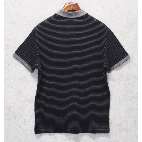 画像3: ビンテージ【ラコステ】【LACOSTE】【REGULAR FIT】胸ロゴ【黒×白】ボーダー【ポロシャツ】【サイズ６】 