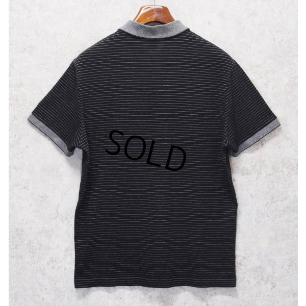 画像3: ビンテージ【ラコステ】【LACOSTE】【REGULAR FIT】胸ロゴ【黒×白】ボーダー【ポロシャツ】【サイズ６】 