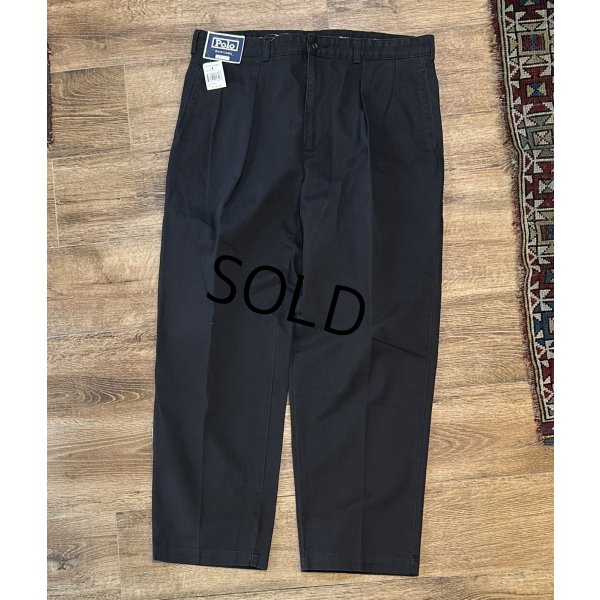 画像2: 未使用品!!【ラルフローレン】POLO RALPH LAUREN【ANDREW PANT】アンドリューパンツ【黒】２タック【コットンパンツ】【38×30】 