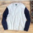 画像1: 00's~【J.crew】【Ｊクルー】【グレーｘ袖紺】【ロンT】【サイズL】<br> (1)