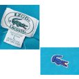 画像2: ~90's USA製【ラコステ】【LACOSTE IZOD】アイゾッド 胸刺繍ロゴ【エメラルドブルー】【タートルネックロンT】【サイズL】<br> (2)