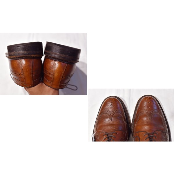 画像3: USA製【ビンテージ】【フローシャイム】FLORSHEIM【ブラウン】メダリオン【ウィングチップシューズ】【9D】【27cm程度】 