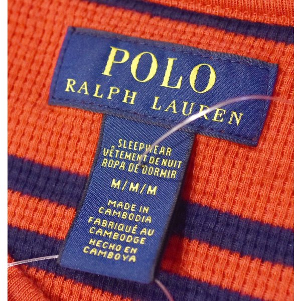 画像2: 未使用【POLO RALPH LAUREN】【ラルフローレン】赤ｘ紺ボーダー ロンT【サーマルロンT】【サイズM】 