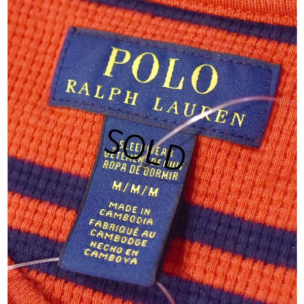 画像2: 未使用【POLO RALPH LAUREN】【ラルフローレン】赤ｘ紺ボーダー ロンT【サーマルロンT】【サイズM】 