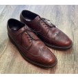 画像1: USA製【ビンテージ】【フローシャイム】FLORSHEIM【ブラウン】メダリオン【ウィングチップシューズ】【9D】【27cm程度】<br> (1)