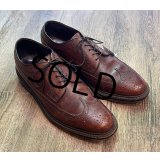 USA製【ビンテージ】【フローシャイム】FLORSHEIM【ブラウン】メダリオン【ウィングチップシューズ】【9D】【27cm程度】 