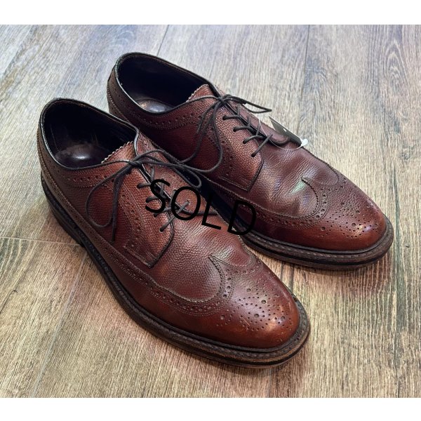 画像1: USA製【ビンテージ】【フローシャイム】FLORSHEIM【ブラウン】メダリオン【ウィングチップシューズ】【9D】【27cm程度】 