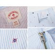 画像2: ビンテージ【ブルックスブラザーズ】【Brooks Brothers】白×水色【ストライプ】【シアサッカーパンツ】刺繍入り【ショーツ】半ズボン【短パン】【W34】<br> (2)