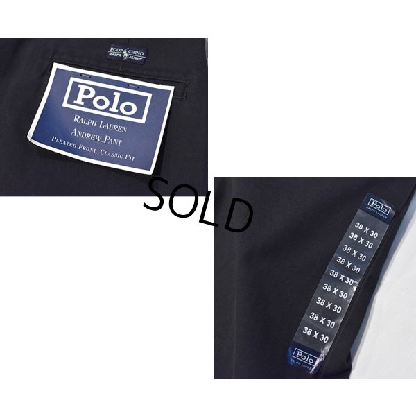 画像4: 未使用品!!【ラルフローレン】POLO RALPH LAUREN【ANDREW PANT】アンドリューパンツ【黒】２タック【コットンパンツ】【38×30】 