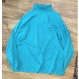 画像1: ~90's USA製【ラコステ】【LACOSTE IZOD】アイゾッド 胸刺繍ロゴ【エメラルドブルー】【タートルネックロンT】【サイズL】<br> (1)