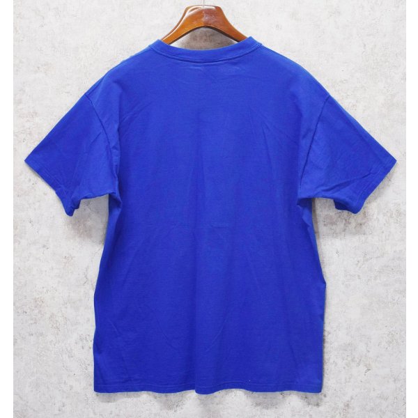 画像3: 90’s【USA製】【Russell】【ラッセル】ブルー【青】無地【コットン】ポケット付き【Tシャツ】【サイズL】 